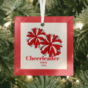 Ornamento personalizado de vidrio de poms para nav