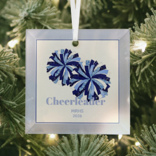 Ornamento personalizado de vidrio de poms para nav