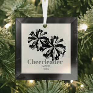 Ornamento personalizado de vidrio de poms para nav