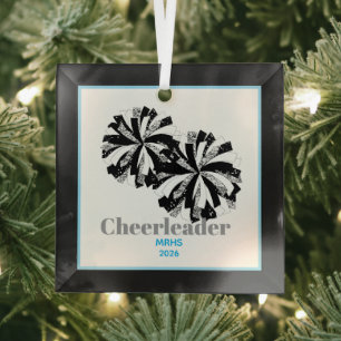Ornamento personalizado de vidrio de poms para nav