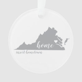 Ornamento personalizado de Virginia Hometown