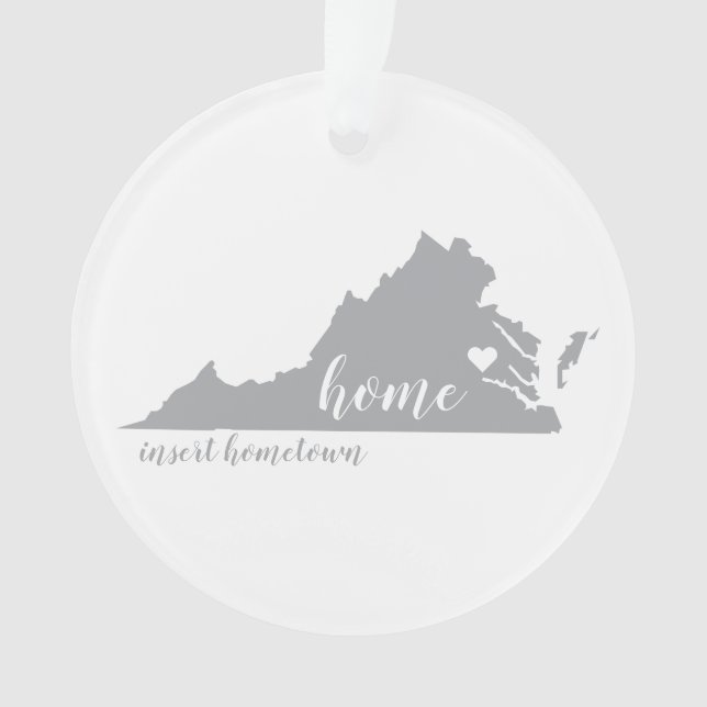 Ornamento personalizado de Virginia Hometown (Anverso)