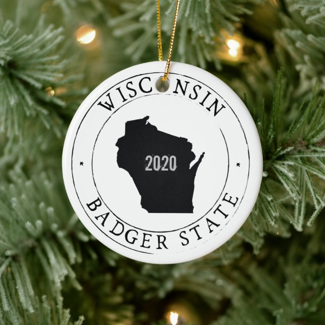 Ornamento personalizado de Wisconsin (Árbol)