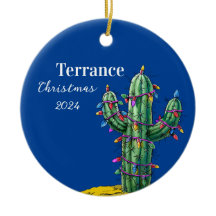 Ornamento personalizado del árbol de Navidad de Ca