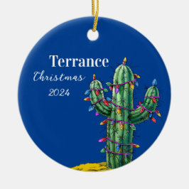 Ornamento personalizado del árbol de Navidad de Ca