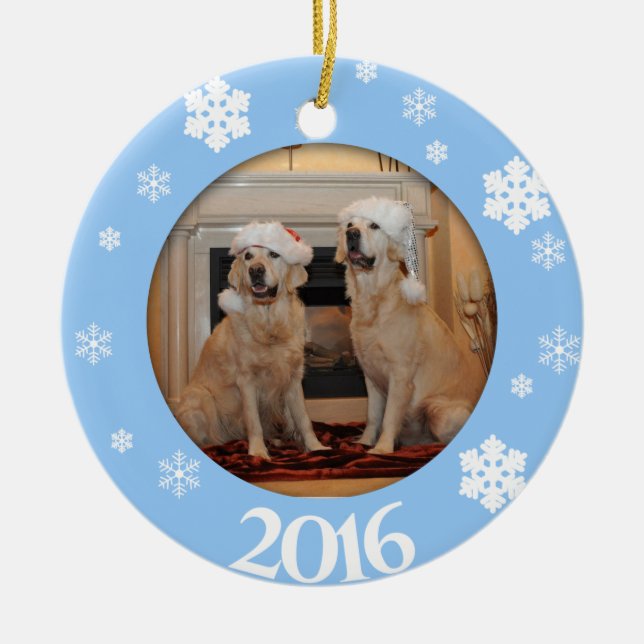 Ornamento personalizado del árbol de navidad de la (Frente)