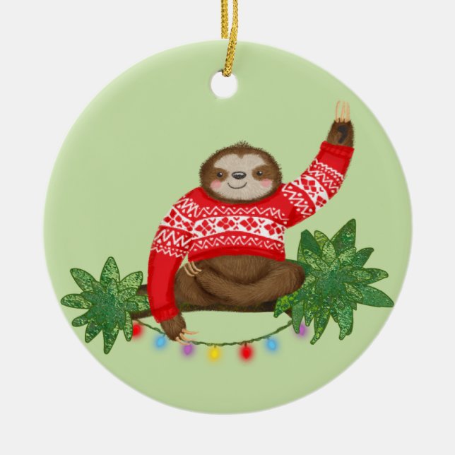 Ornamento personalizado del árbol de Navidad Stanl (Frente)