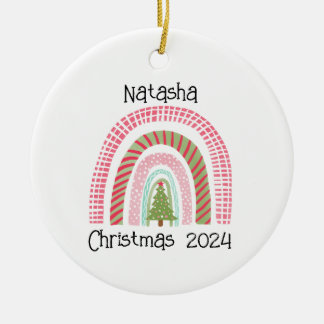 Ornamento personalizado del árbol del arcoiris de