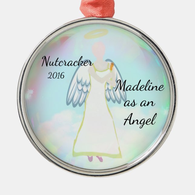 Ornamento personalizado del cascanueces - ángel (Frente)