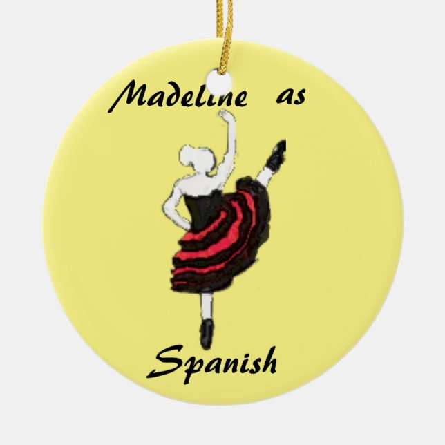 Ornamento personalizado del cascanueces - bailarín (Frente)