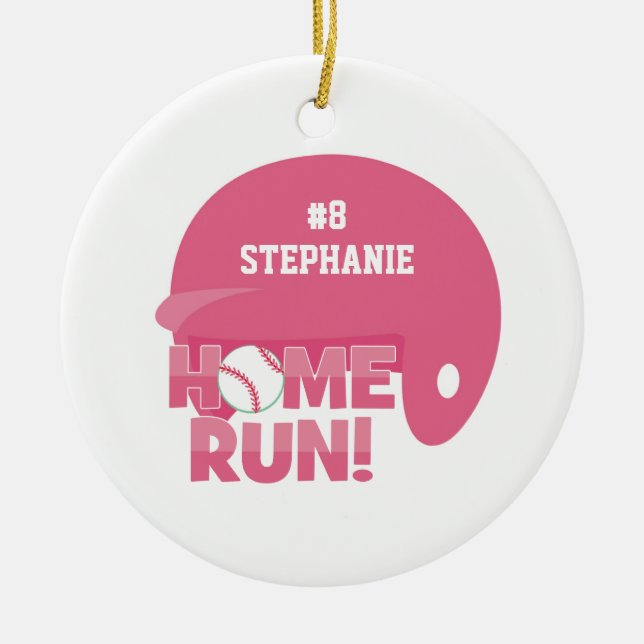 Ornamento personalizado del casco del home run del (Frente)