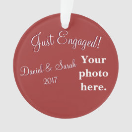 Ornamento personalizado del compromiso