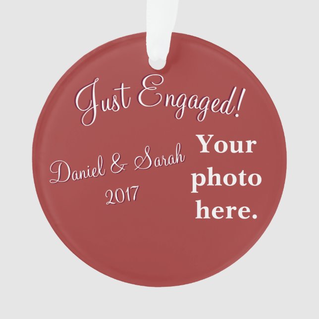 Ornamento personalizado del compromiso (Anverso)