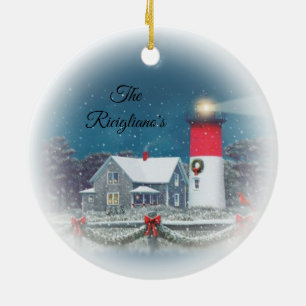 Ornamento personalizado del faro cerámico Nauset