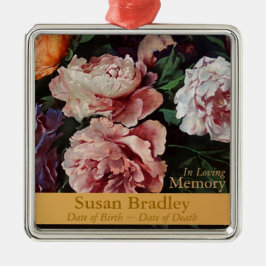 Ornamento personalizado del funeral de Peonies