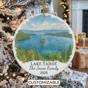 Ornamento personalizado del lago Tahoe, California