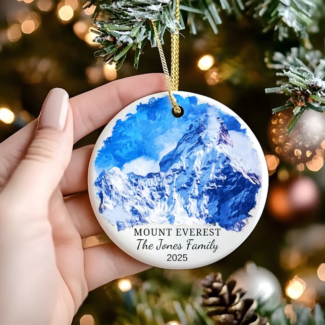 Ornamento personalizado del Monte Everest, regalo  (Subido por el creador)