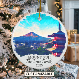 Ornamento personalizado del Monte Fuji, regalo de 