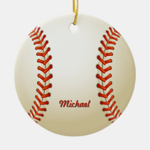 Ornamento personalizado del navidad del béisbol