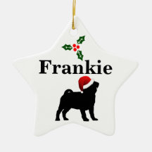 Ornamento personalizado del navidad del perro del