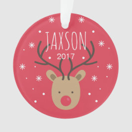 Ornamento personalizado del navidad del reno