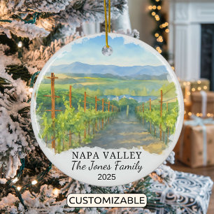 Ornamento Personalizado del Valle de Napa, Califor