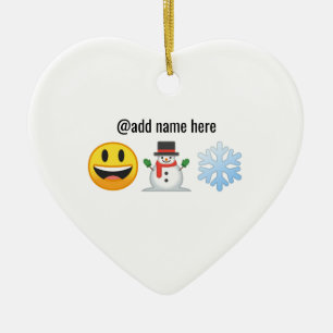 Ornamento personalizado el   de la emoji de los