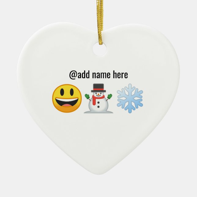 Ornamento personalizado el | de la emoji de los (Frente)