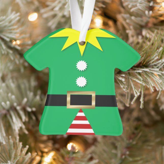 Ornamento personalizado Elf Suit (Árbol)