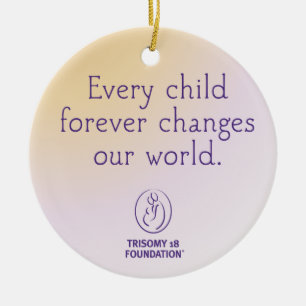 Ornamento personalizado fundación del Trisomy 18