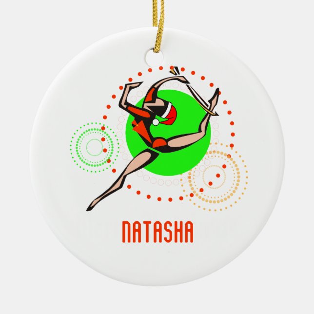Ornamento personalizado gimnasta rítmico (Frente)