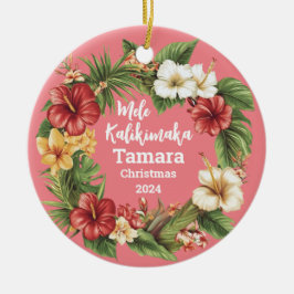 Ornamento personalizado hawaiano Mele Kalikimaka
