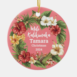 Ornamento personalizado hawaiano Mele Kalikimaka