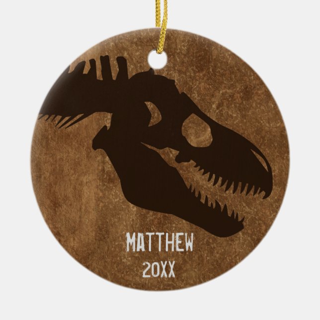 Ornamento personalizado huesos de T-Rex (Frente)
