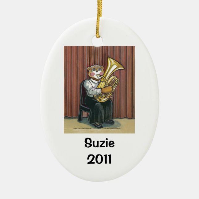 Ornamento personalizado jugador de la tuba (Frente)