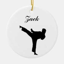 Ornamento personalizado karate del navidad