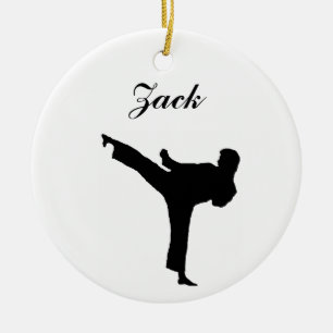 Ornamento personalizado karate del navidad