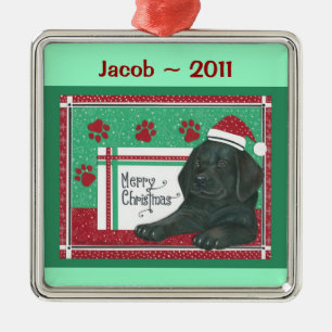 Ornamento personalizado laboratorio negro