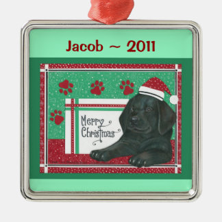 Ornamento personalizado laboratorio negro