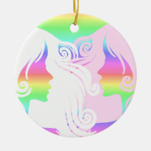 Ornamento personalizado lesbianas bonitas de LGBT