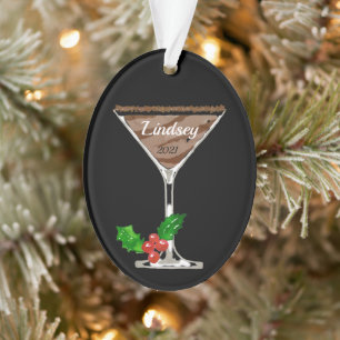 Ornamento personalizado Martini de chocolate