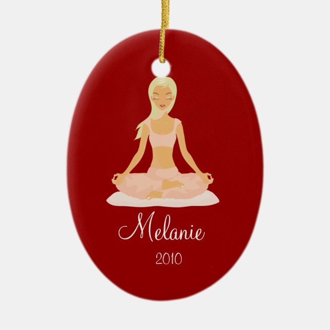Ornamento personalizado MEDITACIÓN del navidad de (Frente)