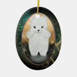 Ornamento personalizado mullido del oso polar