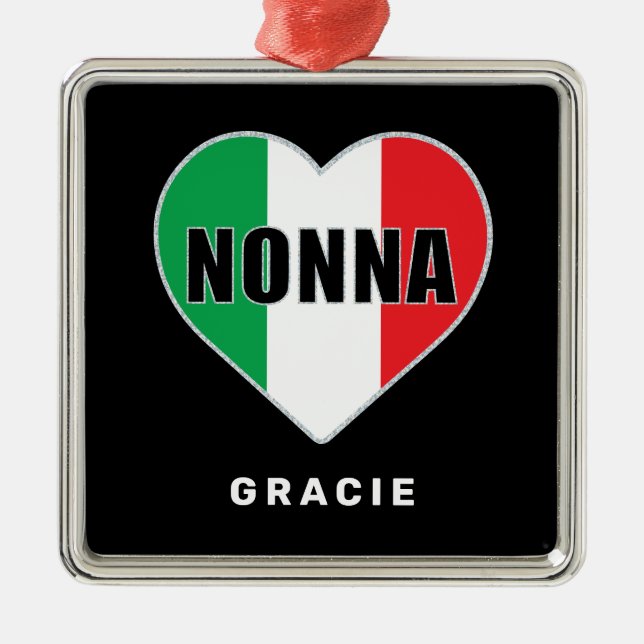 Ornamento Personalizado Nonna (Frente)