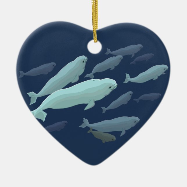 Ornamento personalizado ornamento de la ballena de (Frente)