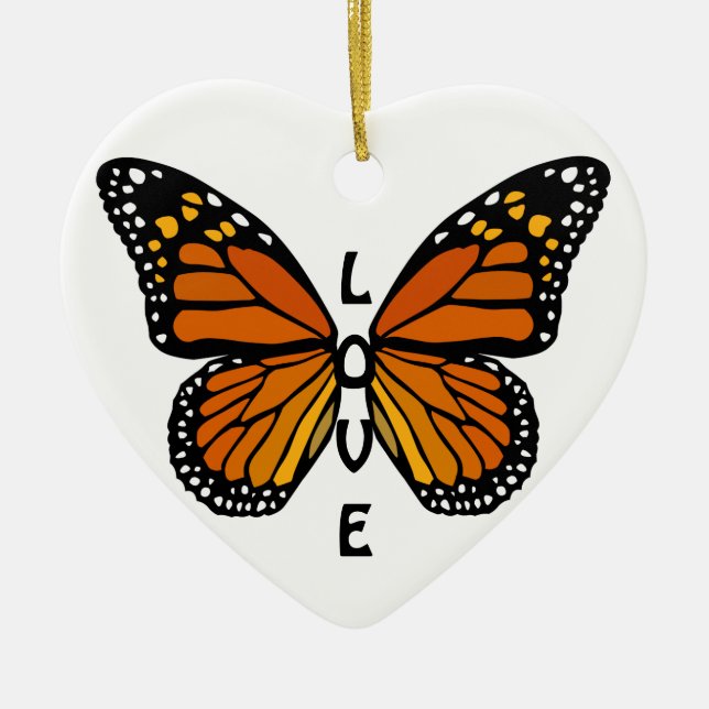 Ornamento personalizado ornamento de la mariposa (Frente)