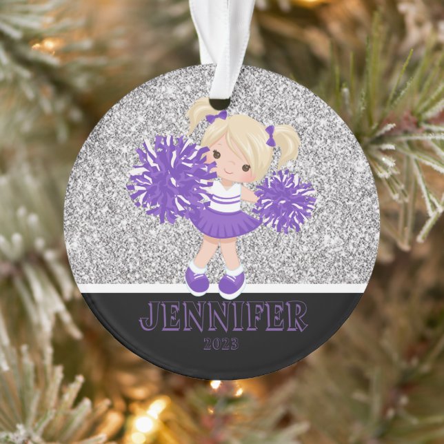 Ornamento personalizado para animadores morados y  (Árbol)