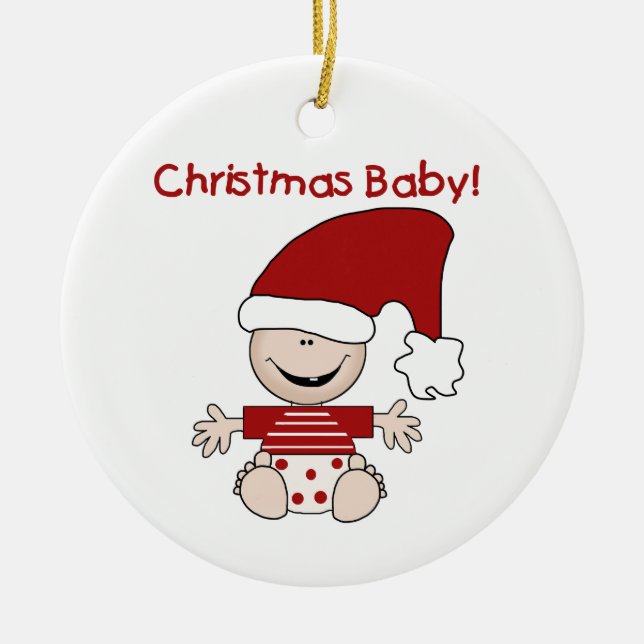Ornamento personalizado para el bebé navidades (Frente)