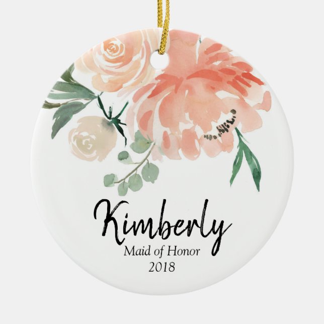 Ornamento personalizado para la criada del honor (Frente)