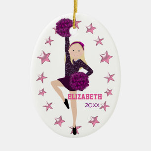 Ornamento personalizado pelotón rubio del recuerd
